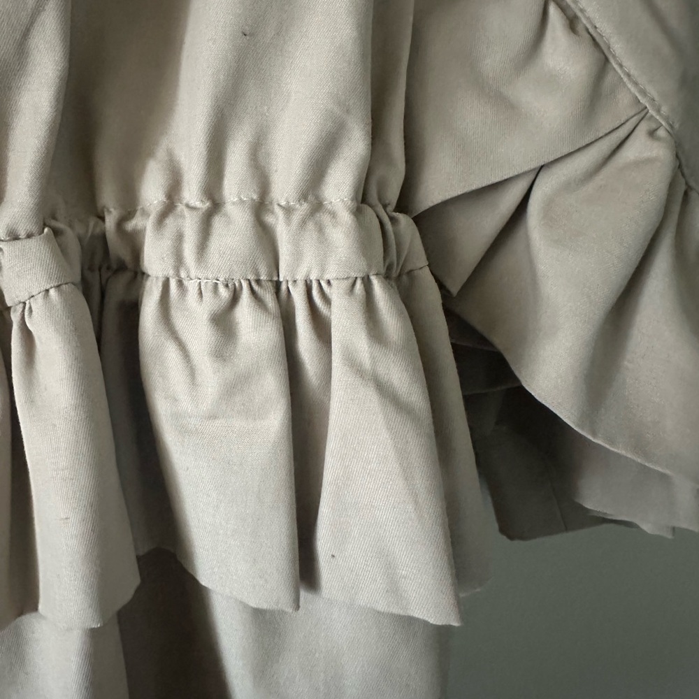 Beige Ruffle Jacket - Picture 3 of 5